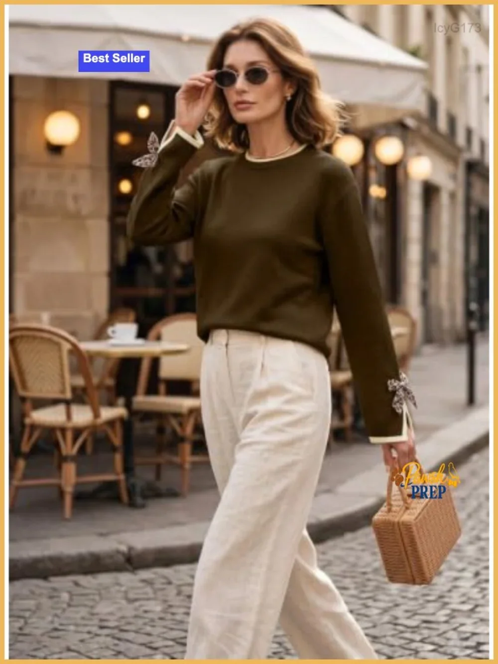 Womens Leopard Print Bow Long Sleeve Knit Pullover Sweater Fall Tops Loose Fit